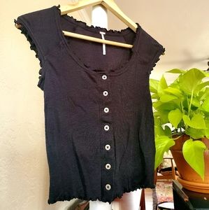Black louie louie top from free people